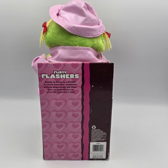 VTG Gemmy Heart Flirty Flasher Dancing/Singing Frog Plays It’s Raining Men 14" - Picture 6 of 10